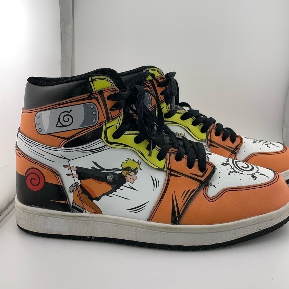 Naruto Shippuden Classic Naruto Air JD1 Type Mid Anime Shoes Size 9​​​​​​​​​​